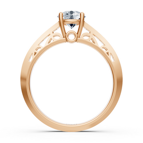 Birgie rose gold channel-set round-cut diamond ring