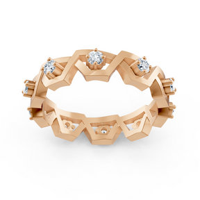 Exclusive 14K rose gold diamond ring – prong setting, 0.35 carat