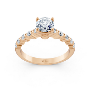 Klassischer Roségold Solitär Diamantring