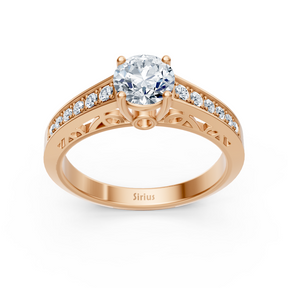 Birgie rose gold channel-set round-cut diamond ring