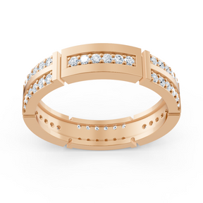 Exklusiver Diamantring 14K Rosegold – 0,54 Karat Runddiamanten