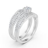 Diamond bridal ring set white gold