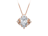 Birgie 0.06 Karat Diamant- und 1.50 Karat Weißer Topas Halskette