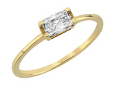Eleganter Weißtopas Solitärring im Oktagonschliff, 1.02 Karat, 14K Gold