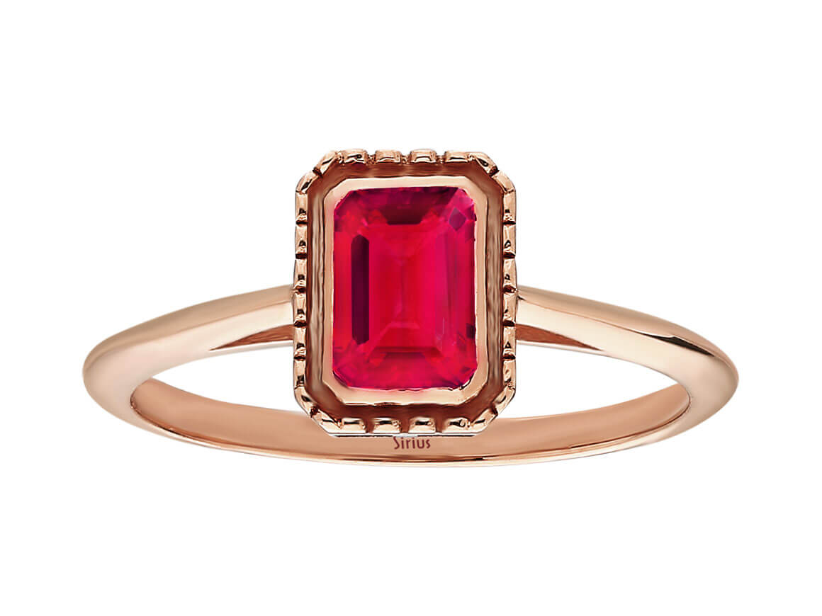 Birgie 0.50 Karat Turmalin Oktagon Ring 14 Karat Gold