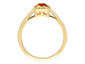 Birgie 0.63 Karat Oktagon Sitrin Ring