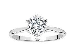 Birgie 0.97 Karat Diamant Solitär Ring 14 Karat Gold