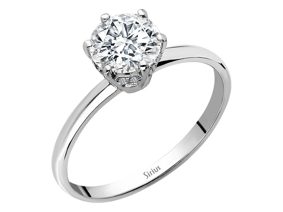 Birgie 0.97 Karat Diamant Solitär Ring 14 Karat Gold