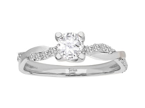 Birgie 0.80 Karat Diamant & Weißer Topas Ring 14 Karat Gold