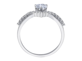 Birgie 14K Weißgold Ring mit Diamanten und Weißtopas