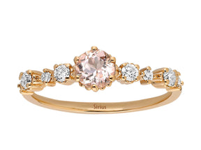 Birgie 0.39 Karat Diamant & Morganit Ring 14 Karat Gold