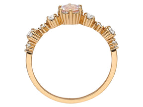 Birgie 0.39 Karat Diamant & Morganit Ring 14 Karat Gold