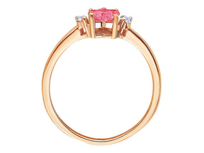 Birgie 0.35 Karat Turmalin & Diamant Herz Ring 14 Karat Gold