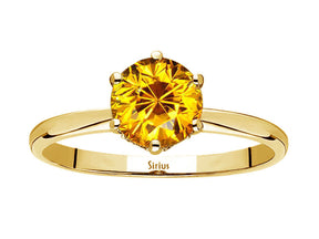 Birgie 0.79 Karat Diamant & Citrin Ring  14 Karat Gold