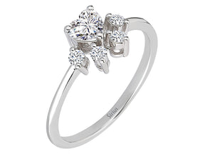 Birgie 0.38 Karat Diamant Katzenpfote Ring 14 Karat Gold