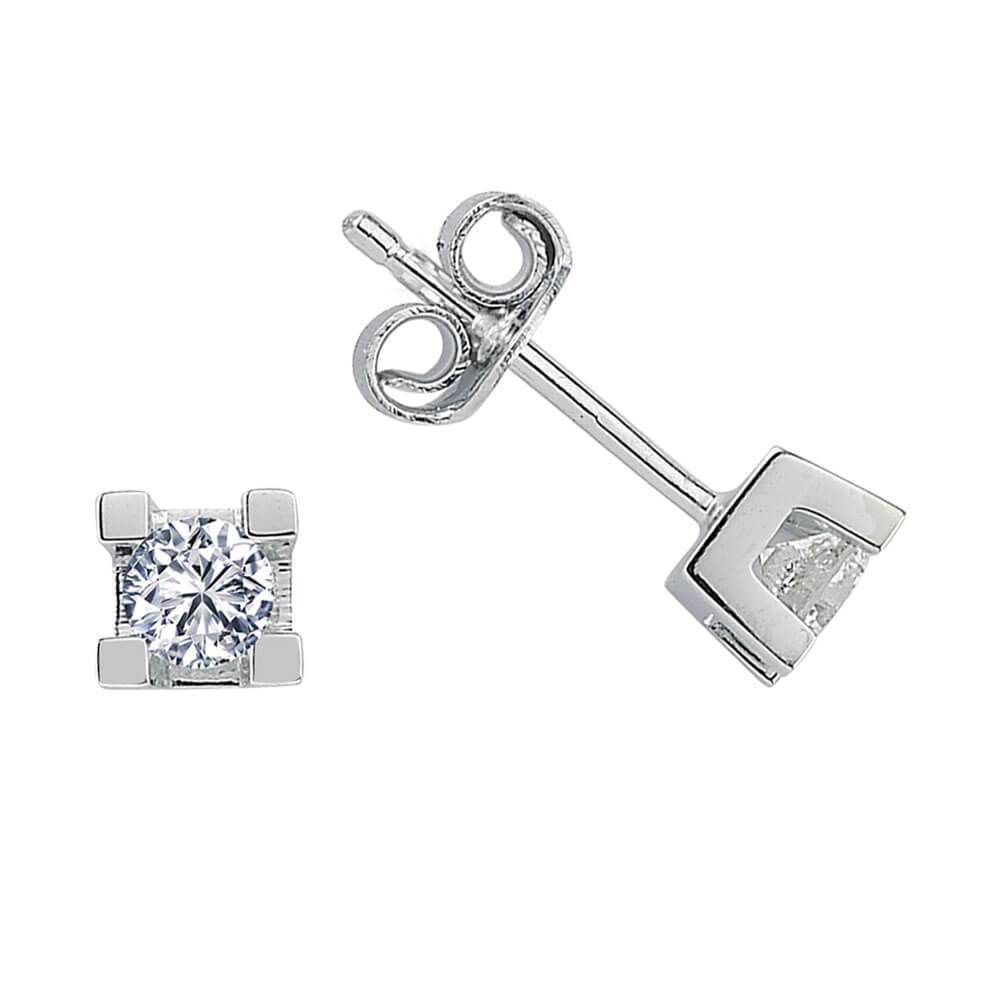 0.38 Carat Diamant Solitaire Ohrringe