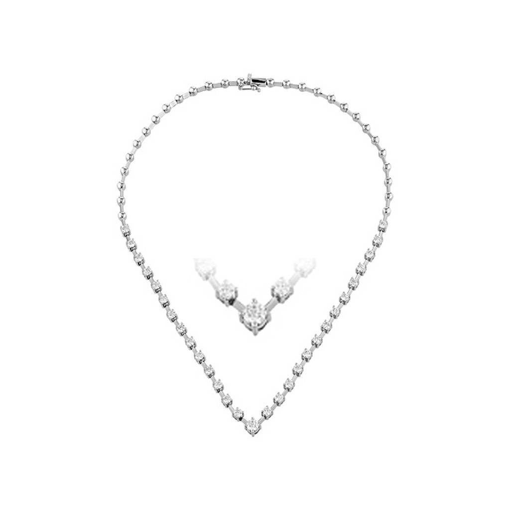 4.04 Carat Diamond Tennis Necklace