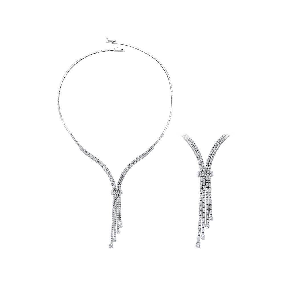 4.97 Carat Diamond Tennis Necklace