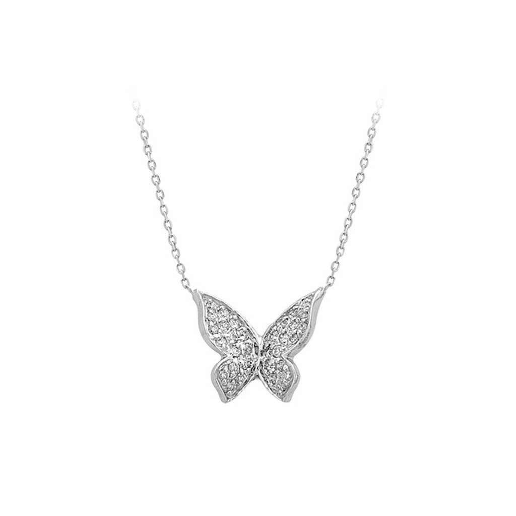 Diamant Schmetterling Collier