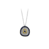 Collier oeil saphir et diamant