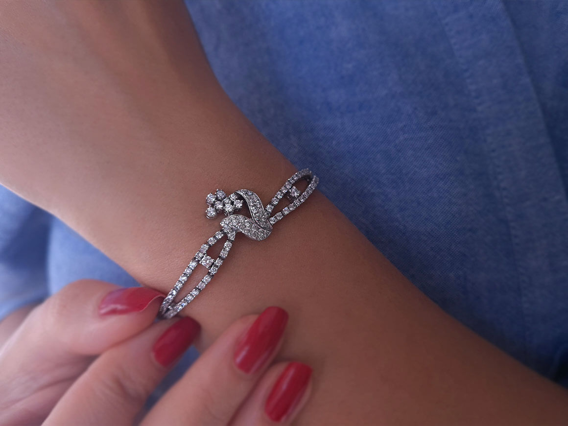 2,30 Gesamtkarat Diamant Armband