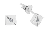 0.04 Carat Diamant Quadrat Ohrstecker