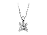 Insgesamt 0,32 Carat Diamant Solitär Collier