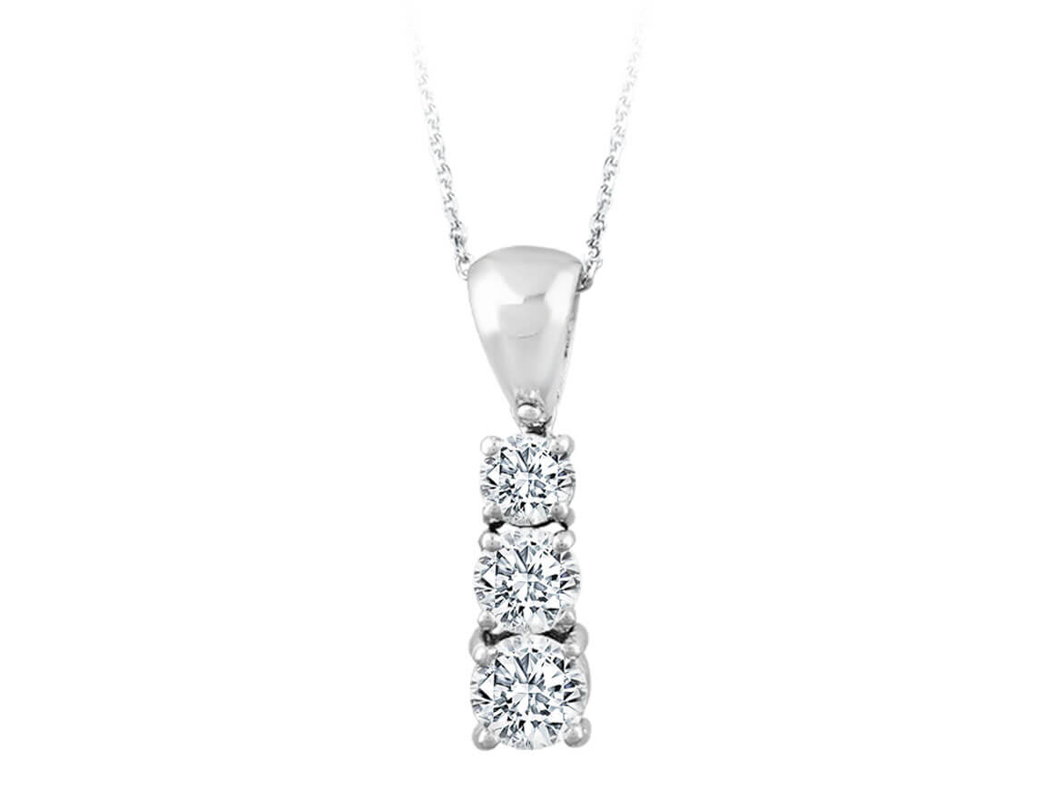 0.92 Carat Trilogie Diamant Collier