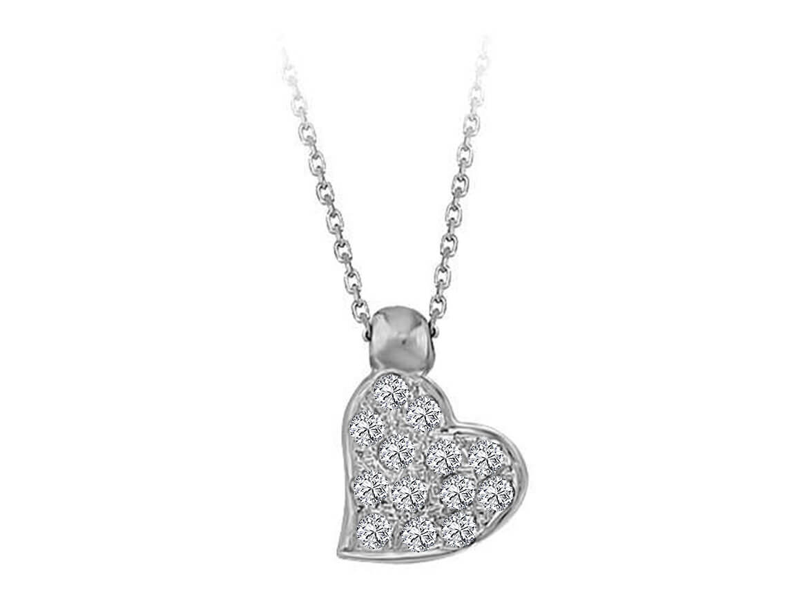 Diamant Herz Collier