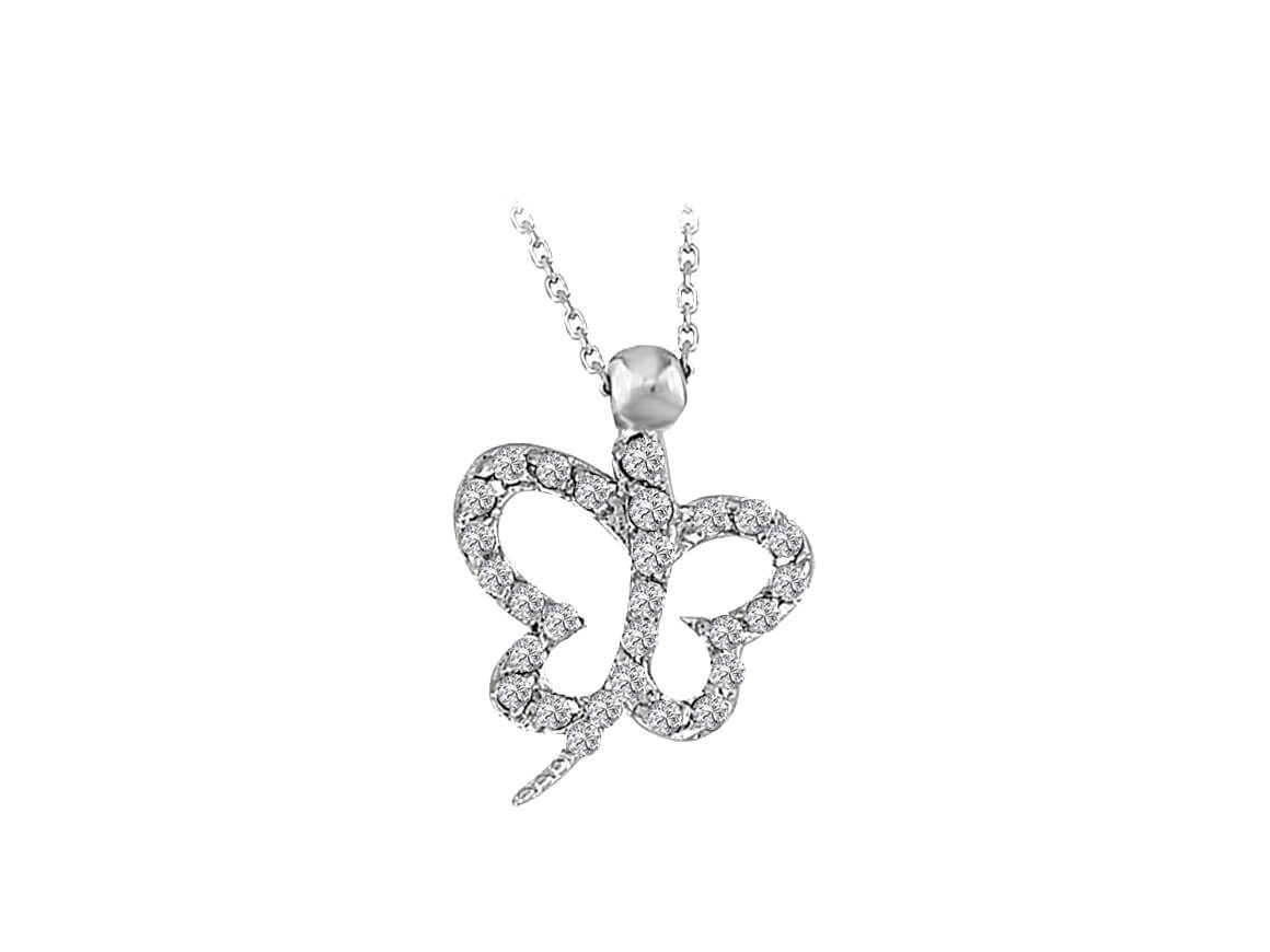 Diamant Schmetterling Collier