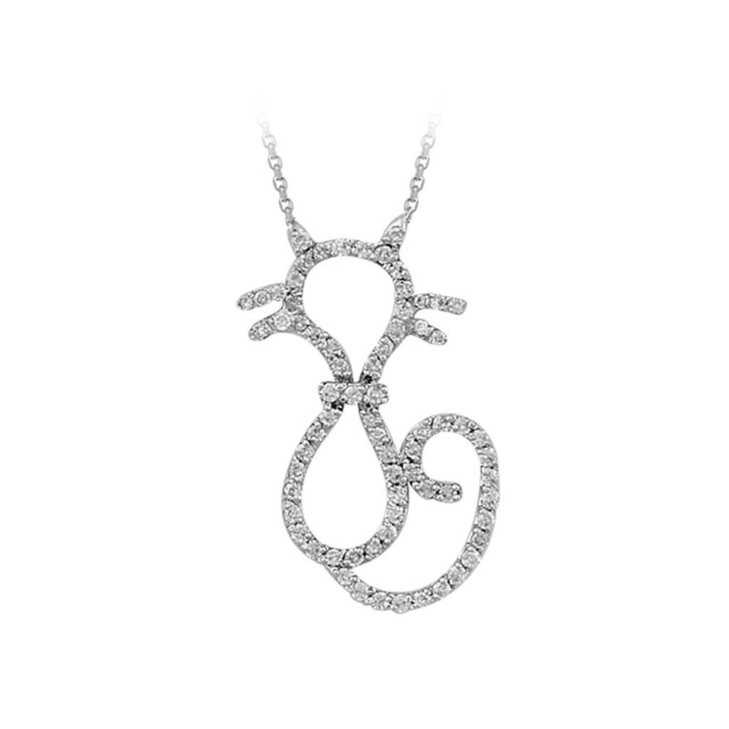 Diamant Katze Collier