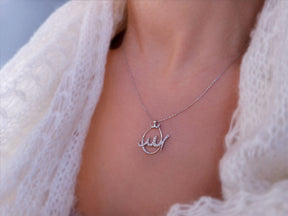 Diamant " Allah " Schriftlich Collier