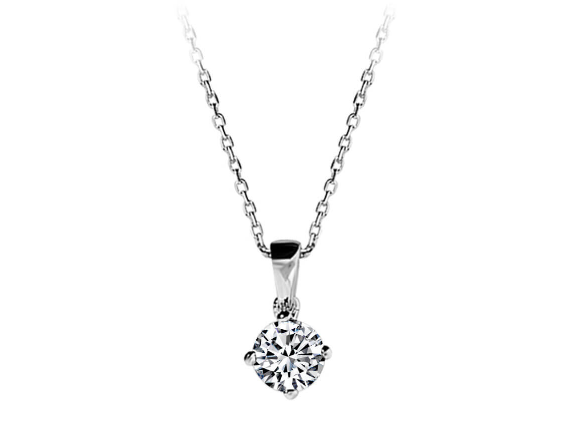 0.44 Carat Diamant Solitär Collier