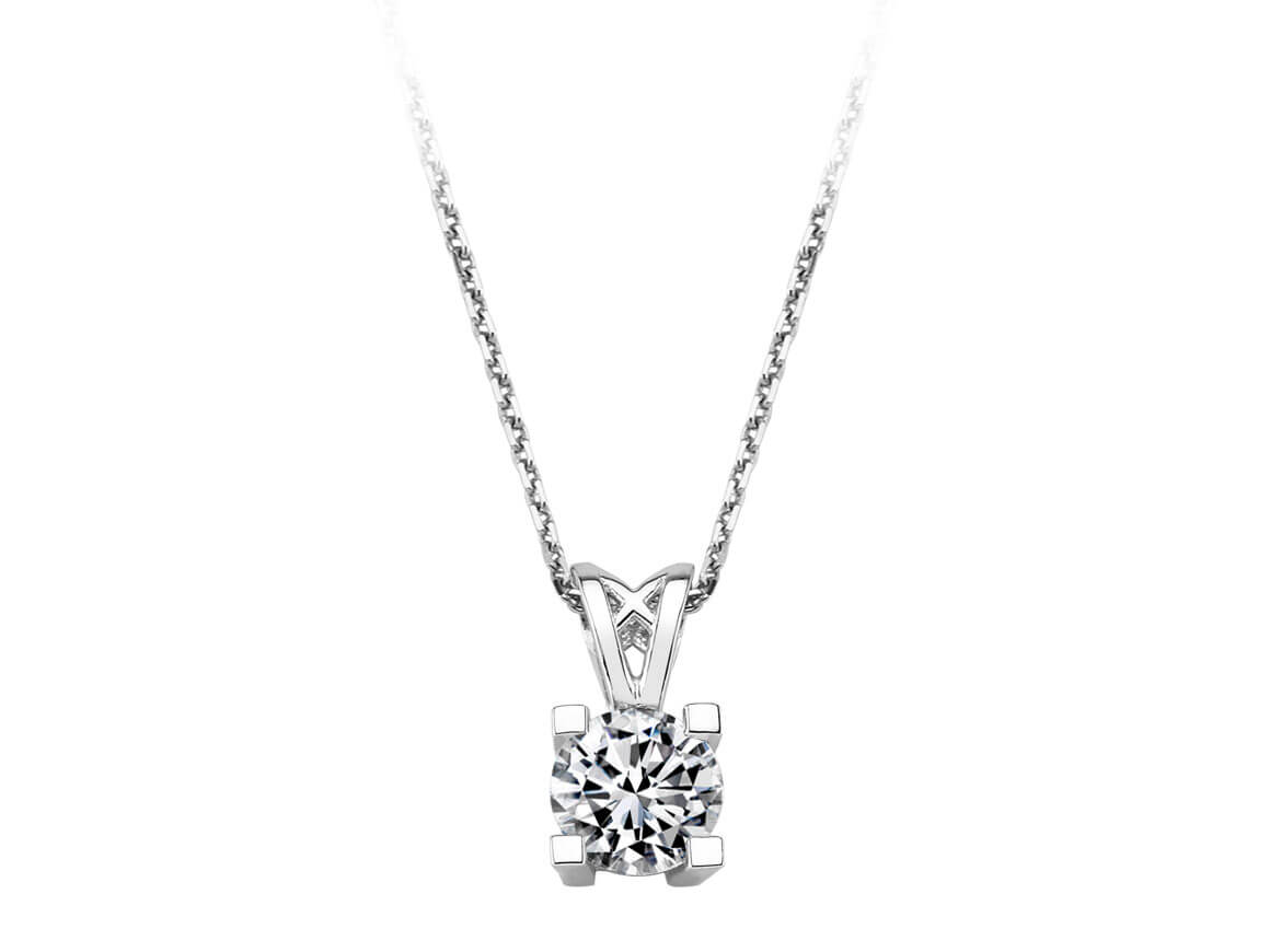 0.80 Carat Diamant Solitär Collier