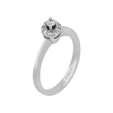 0.22 Carat Diamant Halo Ring