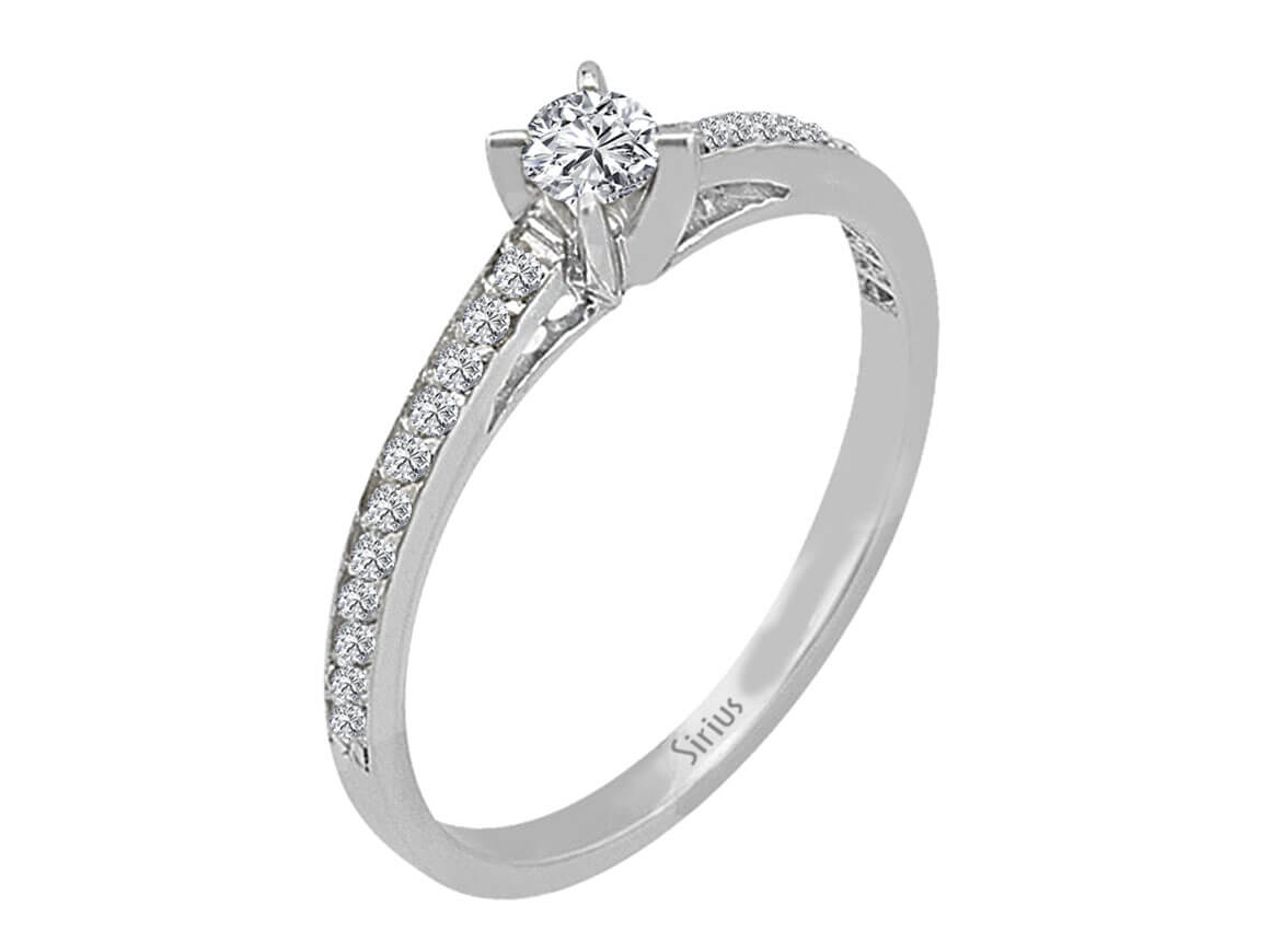 0.33 Carat Diamant Halo Ring