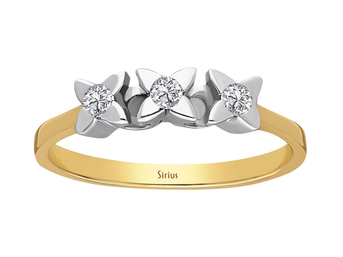 0.11 Karat Diamant Trilogy Ring