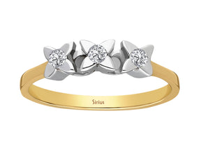 0.11 Karat Diamant Trilogy Ring