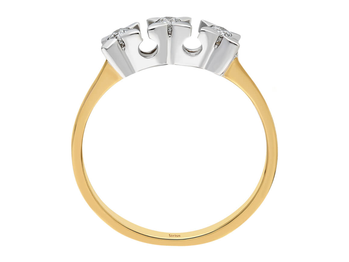 0.11 Karat Diamant Trilogy Ring