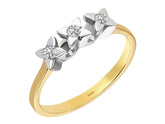 0.11 Karat Diamant Trilogy Ring