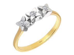 0.11 Karat Diamant Trilogy Ring