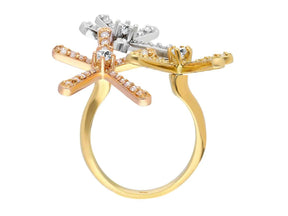 Diamant Tria Blumen Ring