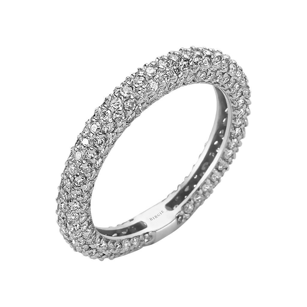 Bague de mariage d'éternité en diamant de 1,47 carat