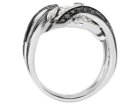 Weißer und Schwarzer Diamant Ring