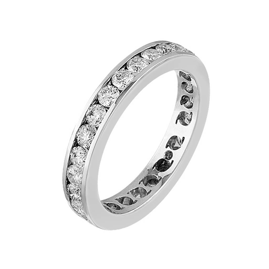 Bague alliance tout autour en diamant de 1,44 carat