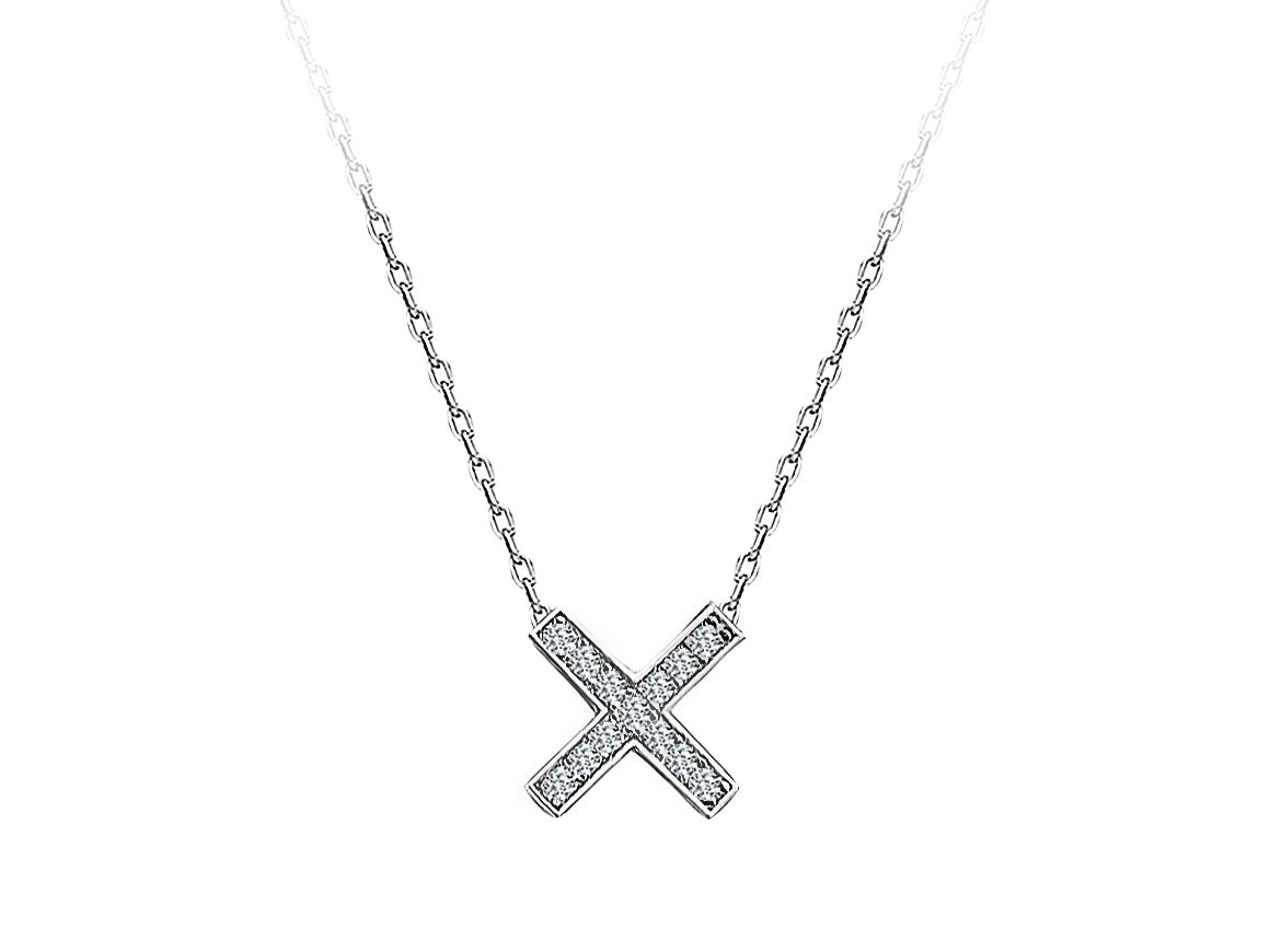 Diamant Kreuz Halskette