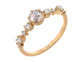 Diamant und Morganit Ring