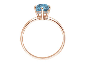 Diamant und London Blaue Topas Rosetta Ring