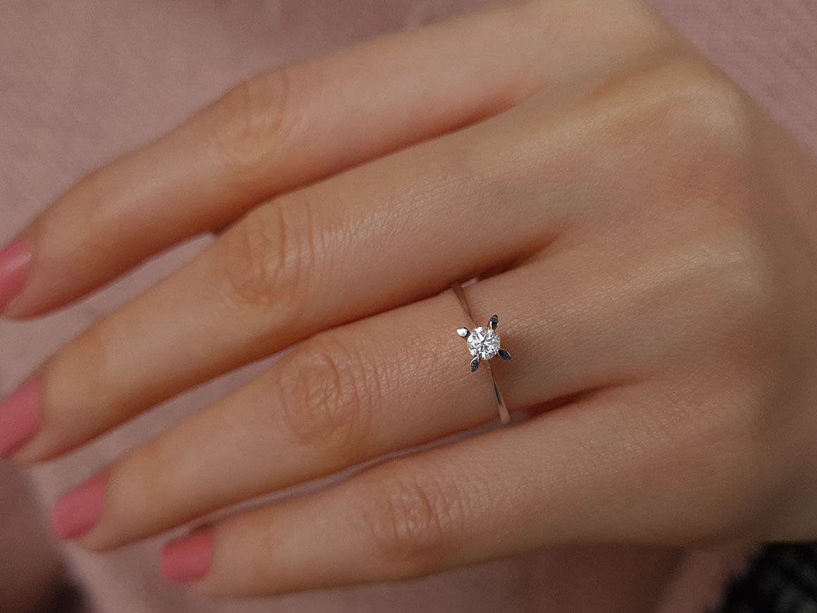 0,17 Carat Diamant Solitär Ring