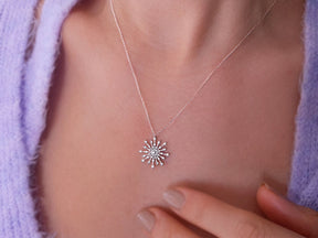 Diamant Schneeflocken Collier